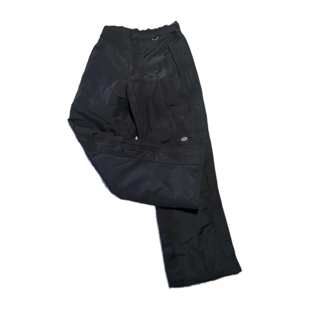 Slalom Black Fleece Lined Winter Pants Adult MEDIUM Snow Ski Pants Adjustable